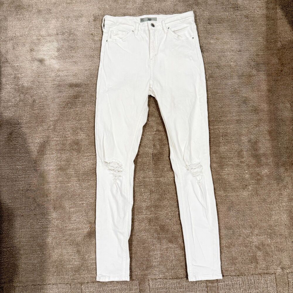 Womens White Denim Skinny Jeans
